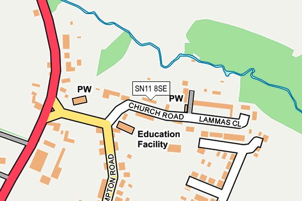 SN11 8SE map - OS OpenMap – Local (Ordnance Survey)