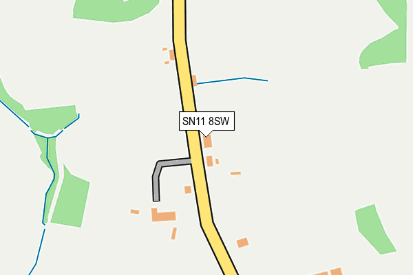 SN11 8SW map - OS OpenMap – Local (Ordnance Survey)