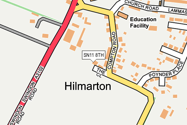 SN11 8TH map - OS OpenMap – Local (Ordnance Survey)