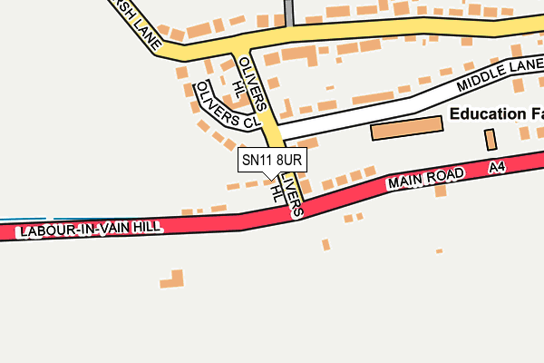 SN11 8UR map - OS OpenMap – Local (Ordnance Survey)