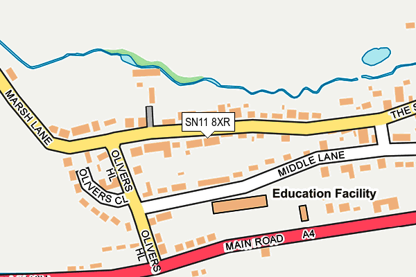 SN11 8XR map - OS OpenMap – Local (Ordnance Survey)