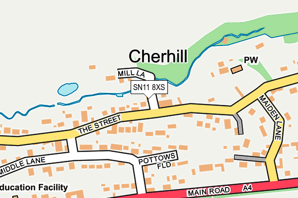 SN11 8XS map - OS OpenMap – Local (Ordnance Survey)