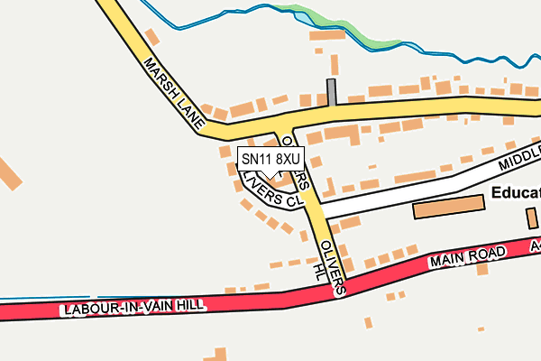 SN11 8XU map - OS OpenMap – Local (Ordnance Survey)