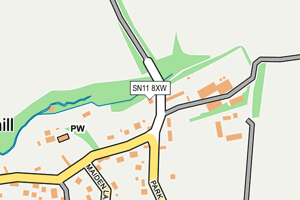 SN11 8XW map - OS OpenMap – Local (Ordnance Survey)