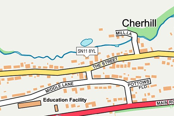 SN11 8YL map - OS OpenMap – Local (Ordnance Survey)