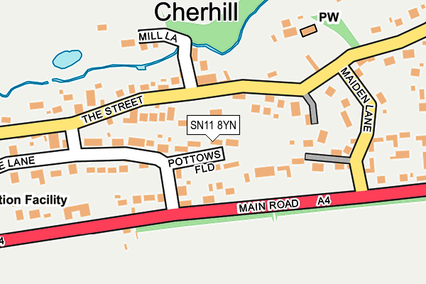 SN11 8YN map - OS OpenMap – Local (Ordnance Survey)