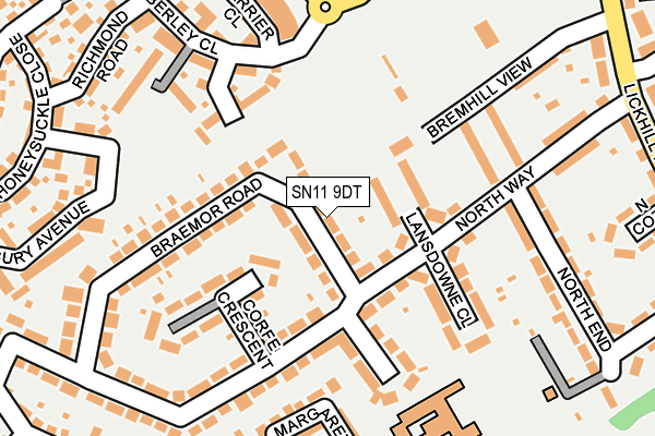 SN11 9DT map - OS OpenMap – Local (Ordnance Survey)