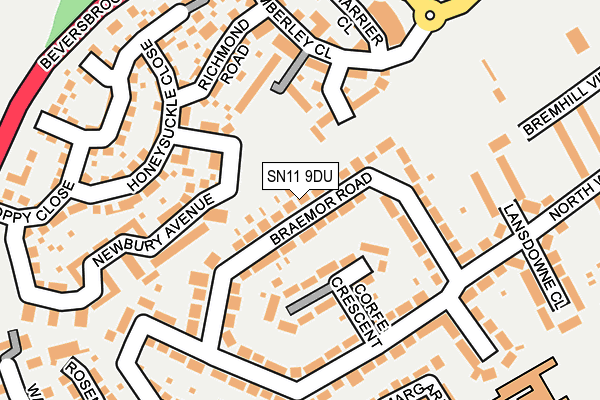 SN11 9DU map - OS OpenMap – Local (Ordnance Survey)