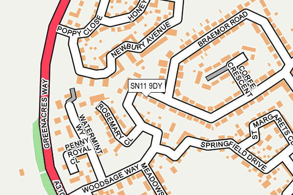SN11 9DY map - OS OpenMap – Local (Ordnance Survey)
