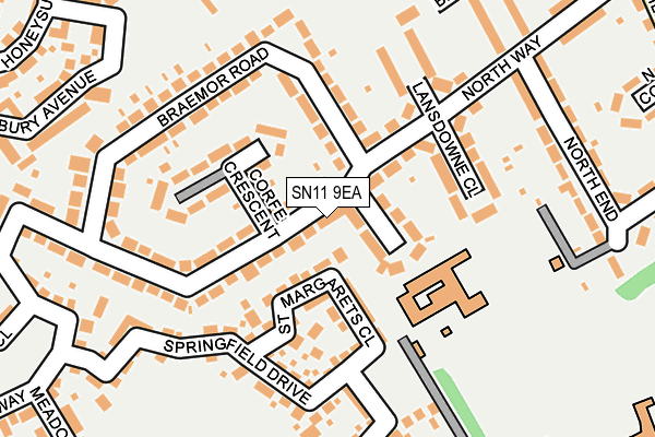 SN11 9EA map - OS OpenMap – Local (Ordnance Survey)