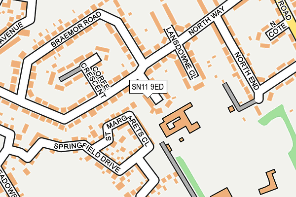 SN11 9ED map - OS OpenMap – Local (Ordnance Survey)