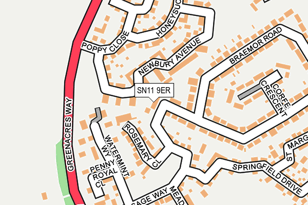 SN11 9ER map - OS OpenMap – Local (Ordnance Survey)