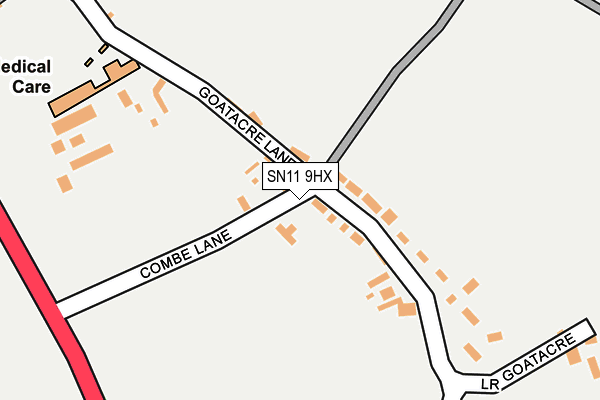 SN11 9HX map - OS OpenMap – Local (Ordnance Survey)