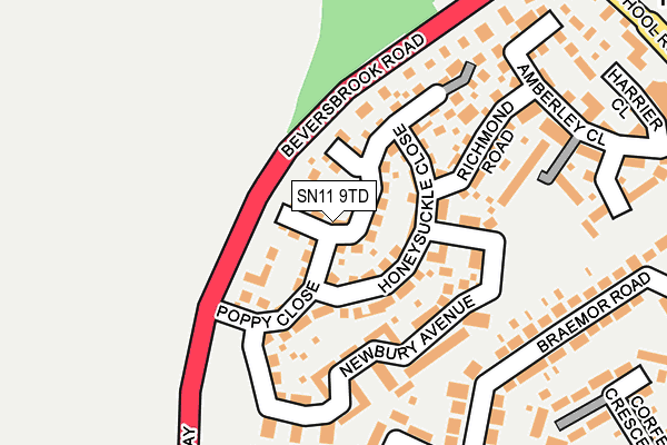 SN11 9TD map - OS OpenMap – Local (Ordnance Survey)