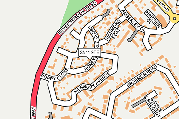 SN11 9TE map - OS OpenMap – Local (Ordnance Survey)