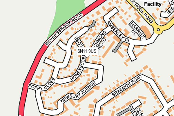 SN11 9US map - OS OpenMap – Local (Ordnance Survey)