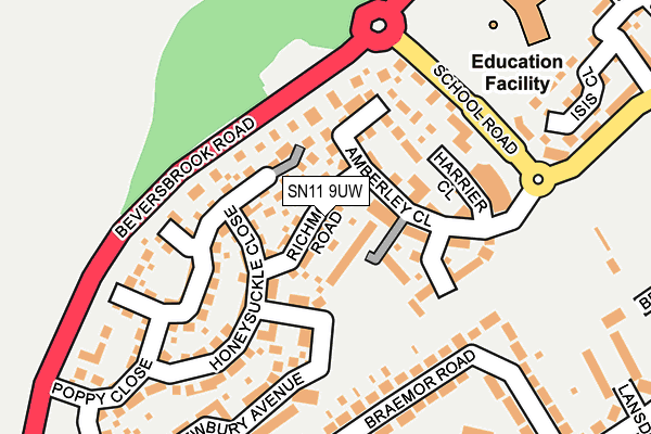 SN11 9UW map - OS OpenMap – Local (Ordnance Survey)