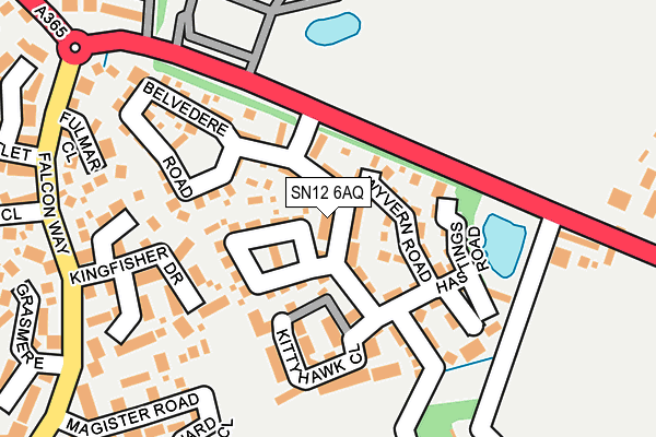 SN12 6AQ map - OS OpenMap – Local (Ordnance Survey)