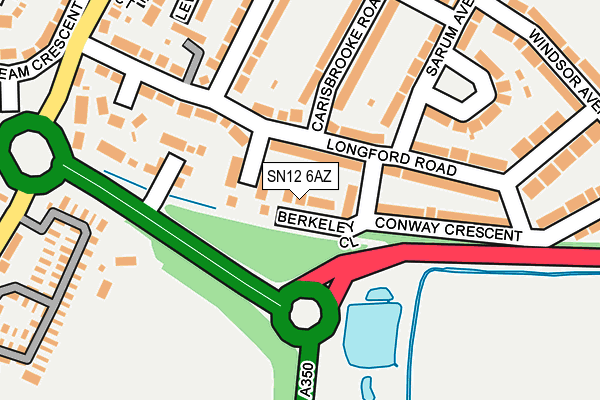 SN12 6AZ map - OS OpenMap – Local (Ordnance Survey)