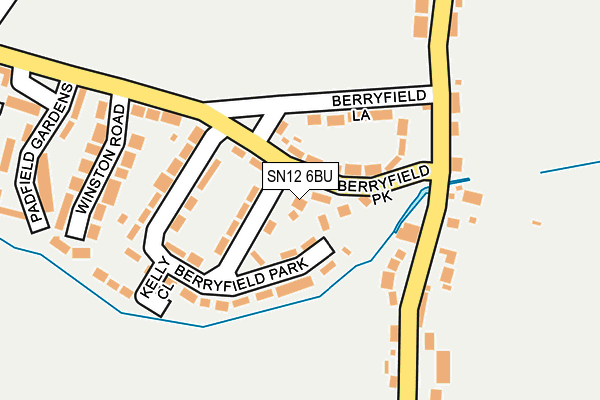 SN12 6BU map - OS OpenMap – Local (Ordnance Survey)