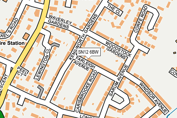 SN12 6BW map - OS OpenMap – Local (Ordnance Survey)