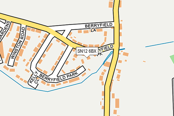 SN12 6BX map - OS OpenMap – Local (Ordnance Survey)
