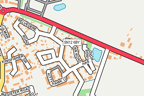 SN12 6BY map - OS OpenMap – Local (Ordnance Survey)