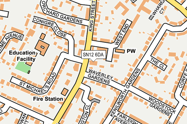 SN12 6DA map - OS OpenMap – Local (Ordnance Survey)