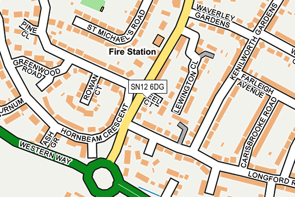 SN12 6DG map - OS OpenMap – Local (Ordnance Survey)