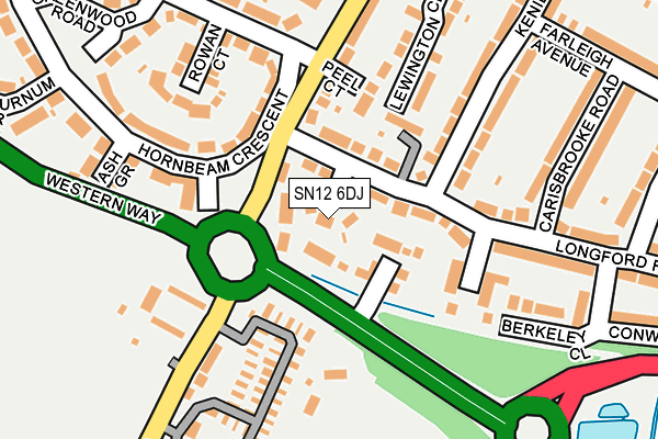 SN12 6DJ map - OS OpenMap – Local (Ordnance Survey)