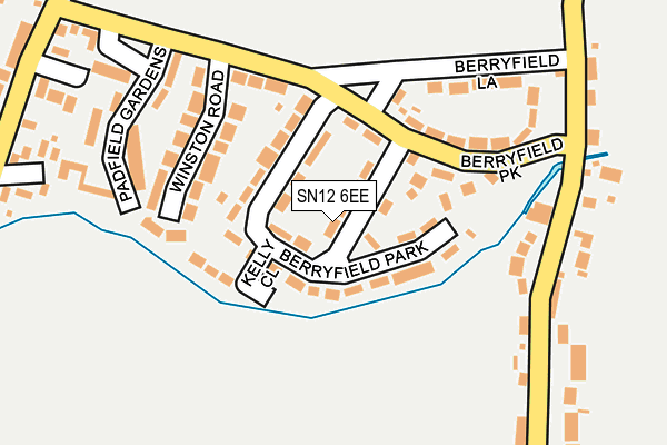 SN12 6EE map - OS OpenMap – Local (Ordnance Survey)