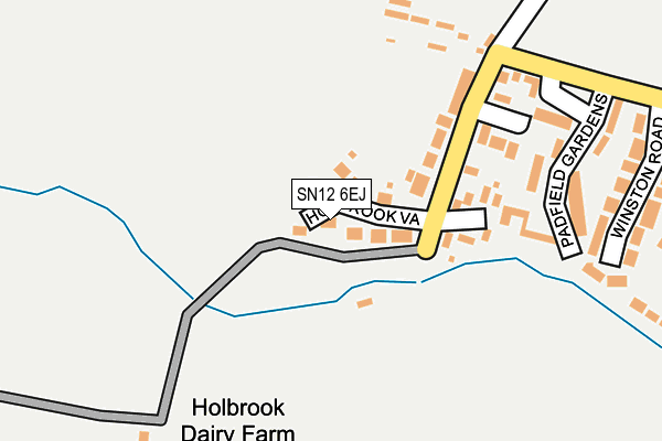 SN12 6EJ map - OS OpenMap – Local (Ordnance Survey)