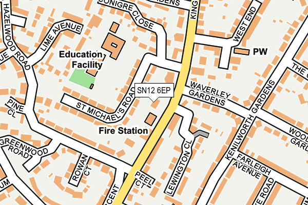 SN12 6EP map - OS OpenMap – Local (Ordnance Survey)