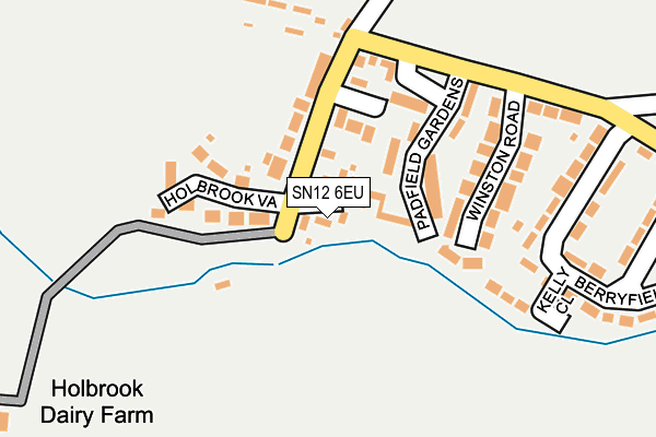 SN12 6EU map - OS OpenMap – Local (Ordnance Survey)