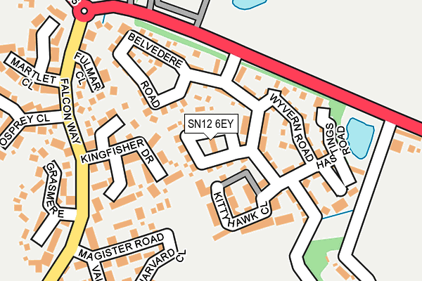 SN12 6EY map - OS OpenMap – Local (Ordnance Survey)