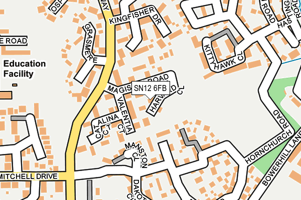 SN12 6FB map - OS OpenMap – Local (Ordnance Survey)
