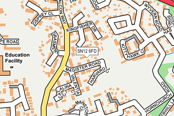 SN12 6FD map - OS OpenMap – Local (Ordnance Survey)