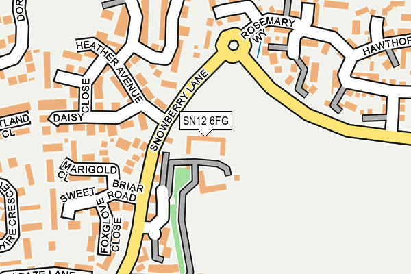 SN12 6FG map - OS OpenMap – Local (Ordnance Survey)