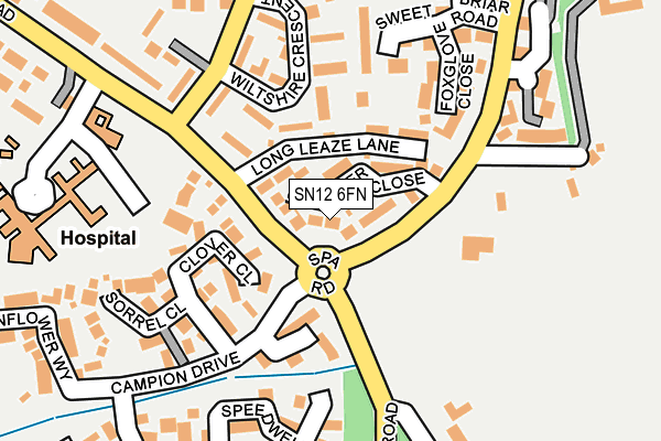 SN12 6FN map - OS OpenMap – Local (Ordnance Survey)