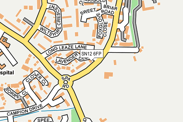 SN12 6FP map - OS OpenMap – Local (Ordnance Survey)