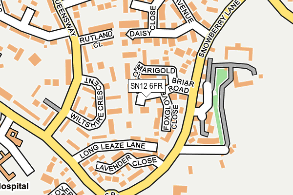 SN12 6FR map - OS OpenMap – Local (Ordnance Survey)