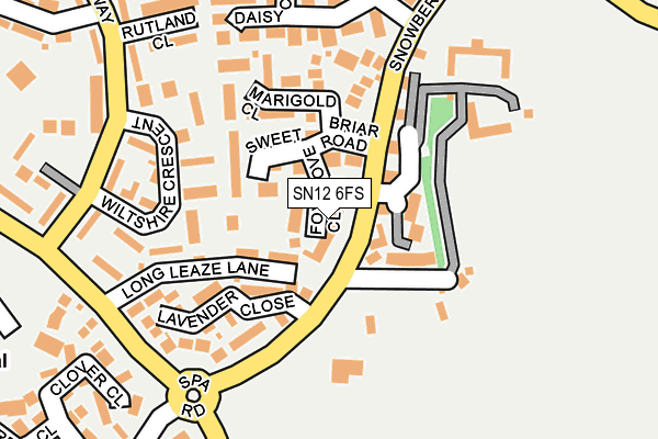 SN12 6FS map - OS OpenMap – Local (Ordnance Survey)