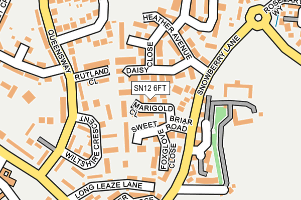 SN12 6FT map - OS OpenMap – Local (Ordnance Survey)
