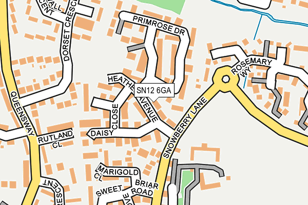 SN12 6GA map - OS OpenMap – Local (Ordnance Survey)
