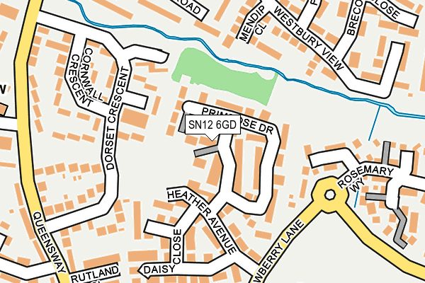 SN12 6GD map - OS OpenMap – Local (Ordnance Survey)