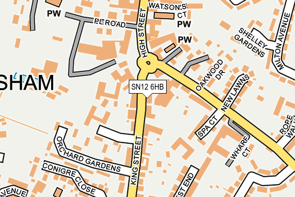 SN12 6HB map - OS OpenMap – Local (Ordnance Survey)