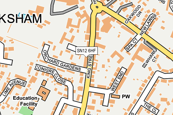SN12 6HF map - OS OpenMap – Local (Ordnance Survey)