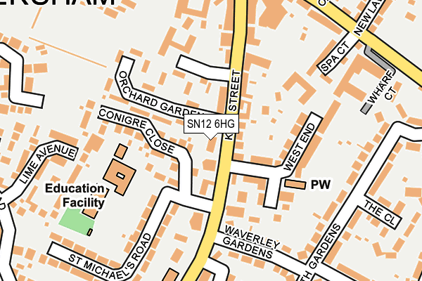 SN12 6HG map - OS OpenMap – Local (Ordnance Survey)