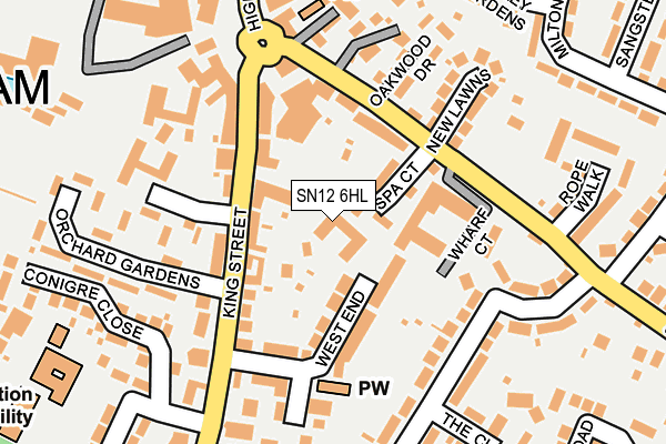 SN12 6HL map - OS OpenMap – Local (Ordnance Survey)