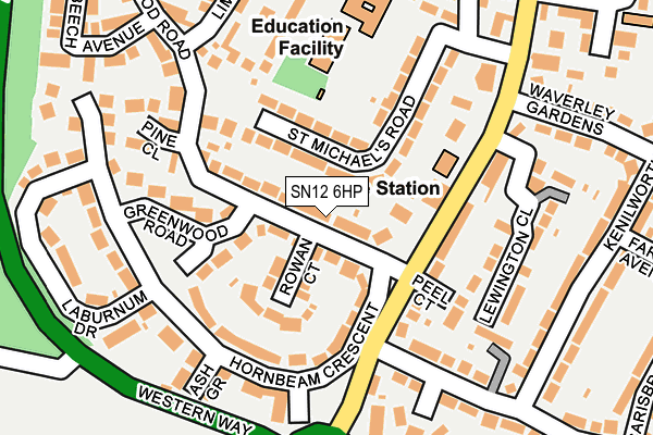 SN12 6HP map - OS OpenMap – Local (Ordnance Survey)